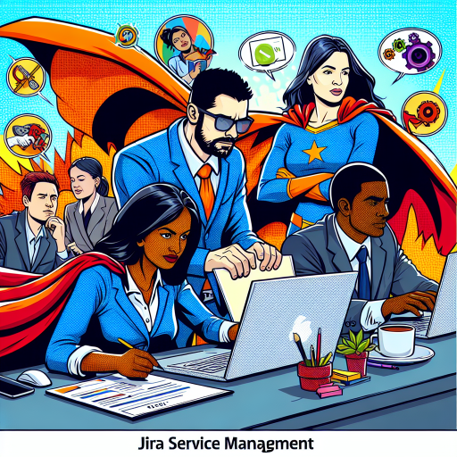 Das Jira Service Management Team der viadee Unternehmensberatung bei der Arbeit + Superhelden + Comichaft_klein.png