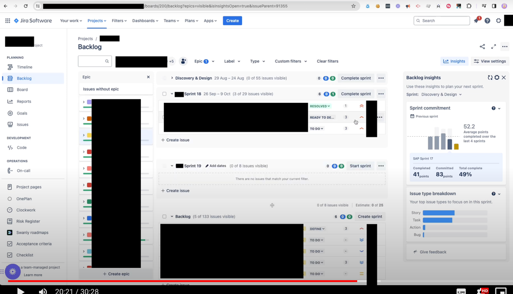 Sprint Backlog view with To Do story points for 3 columns.png