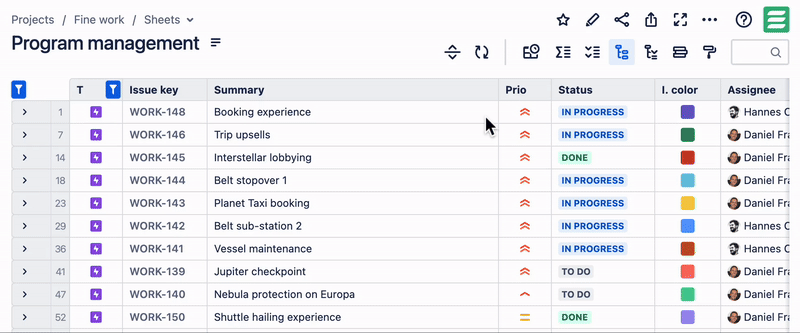 Writing a JQL query for stories in specific Epic