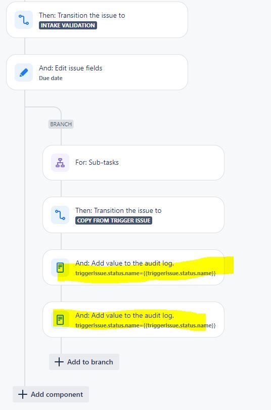 Auto transition story and Sub-tasks added log action.JPG