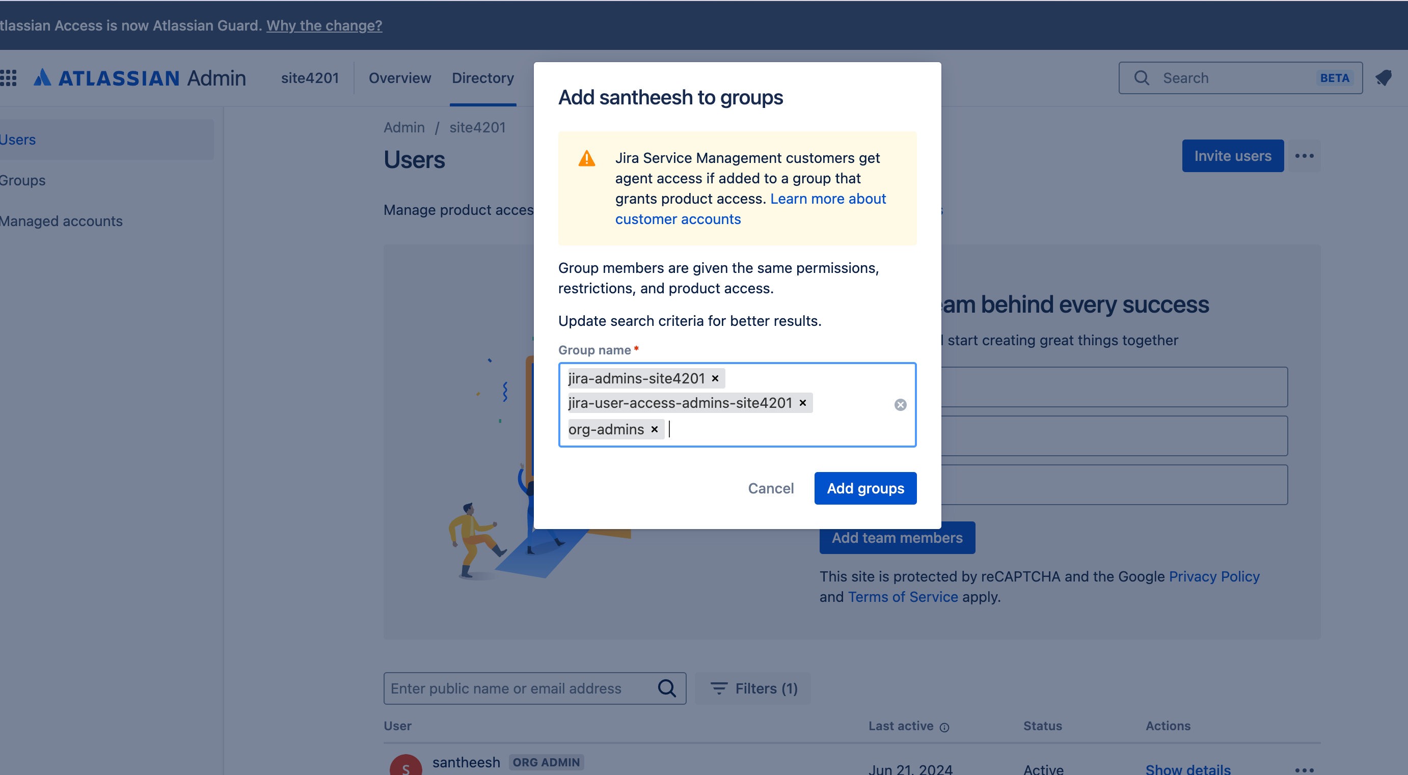Getting 403 error on getuserapi