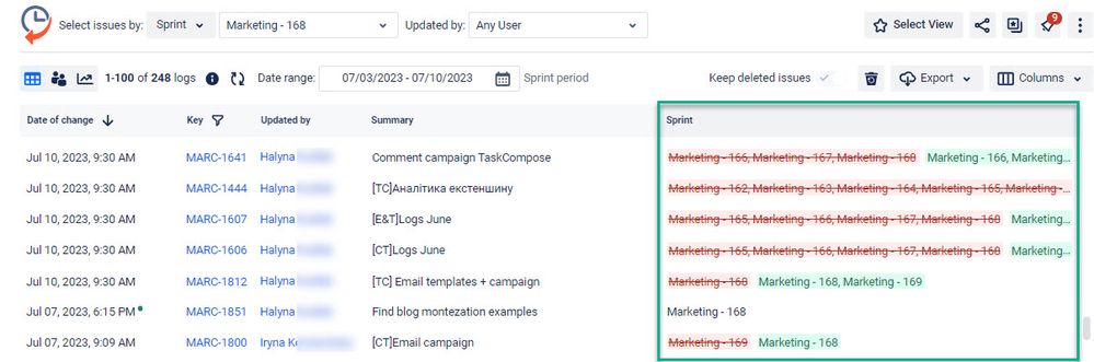 sprint history for Jira tasks.jpg