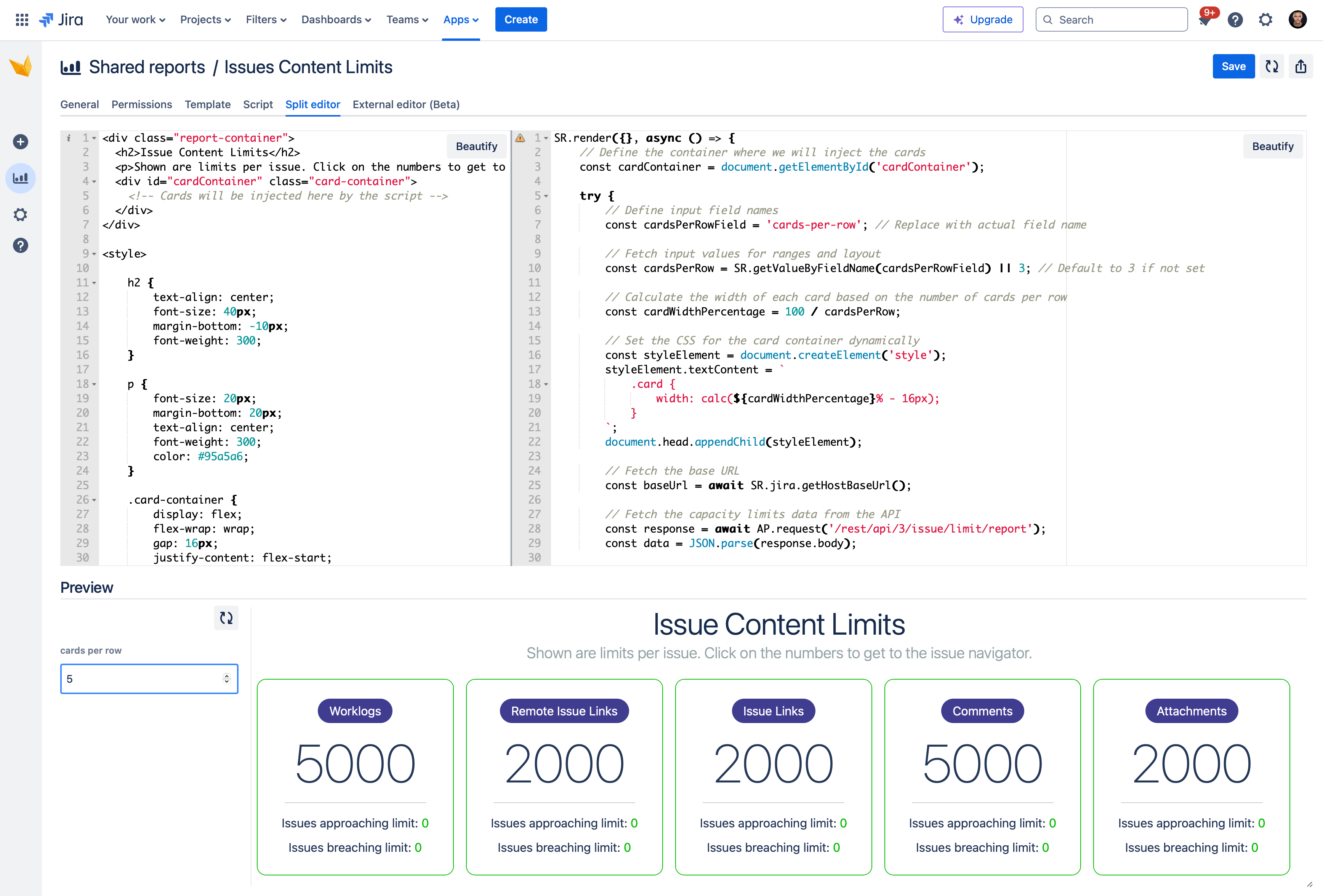How to use JavaScript Chart for JIRA Dashboard?