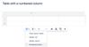 Confluence Cloud - Table Options - Numbered column.png