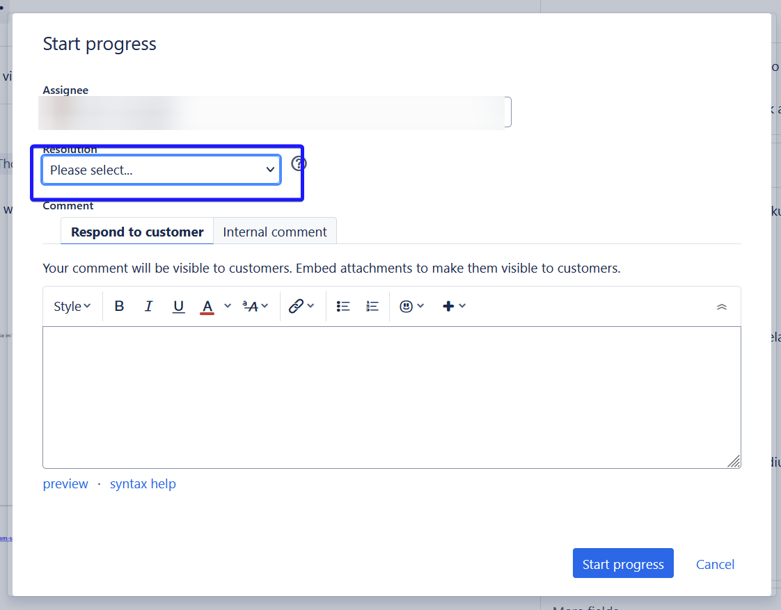 Solved: Task - > Start in Progess -> opens up a Popup with...