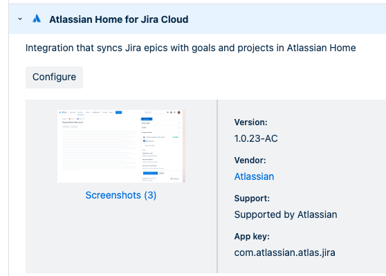 Atlas for Jira cloud app has been disabled error