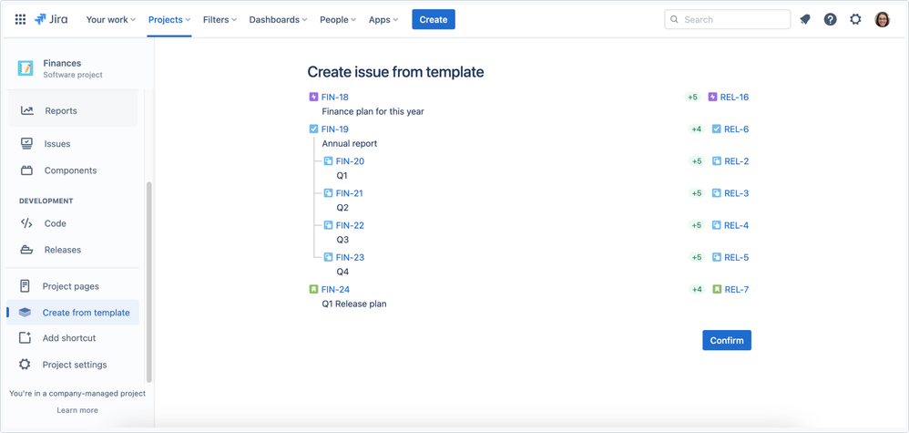 3_creating an issue structure with Issue Template.png
