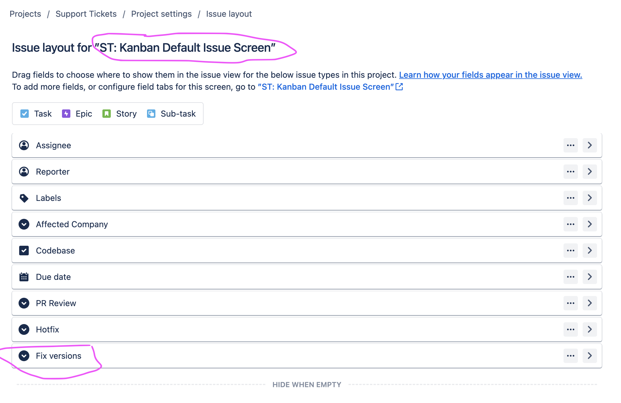 Solved: FixVersion not showing up in Issue Details