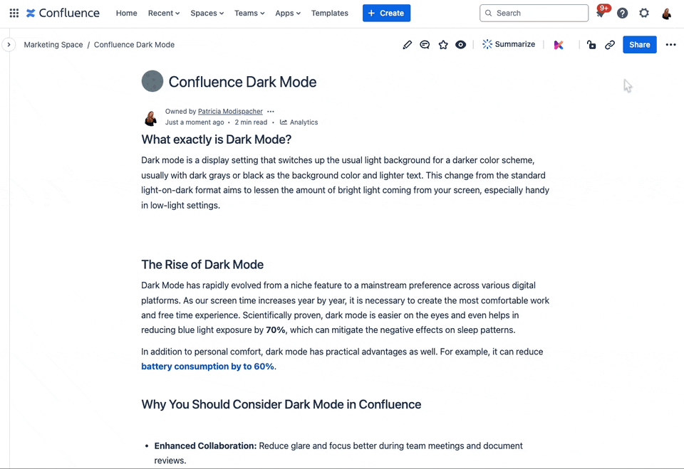 dark mode heading styles.gif