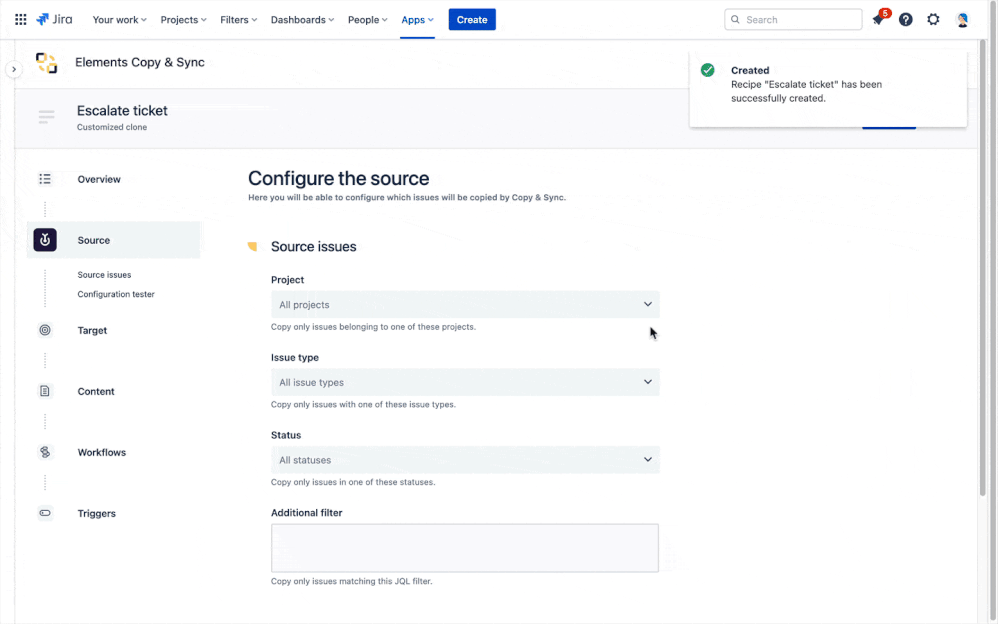 Elements Copy & Sync - Synchronize issues across projects.gif