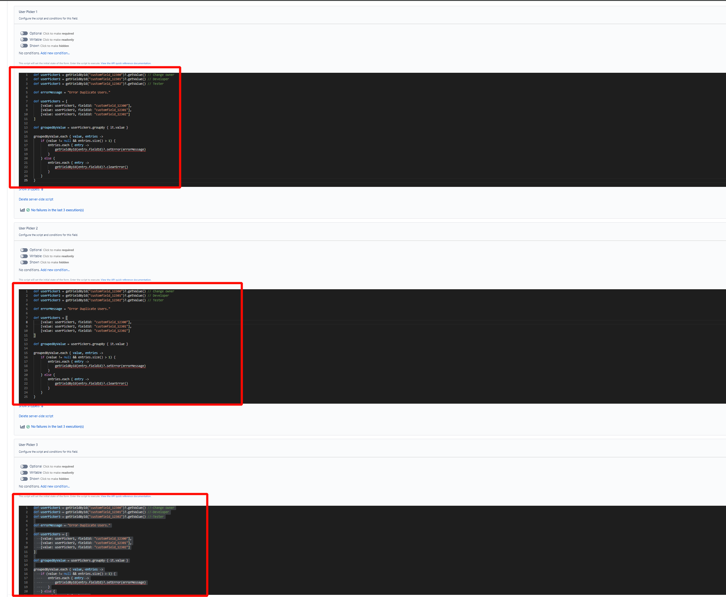 How to get Multiple values from Edit Fields to val...