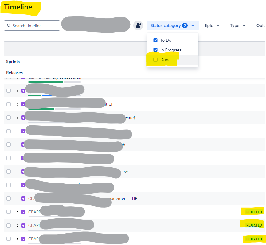 JIRA timeline shows rejected while excluding done.png