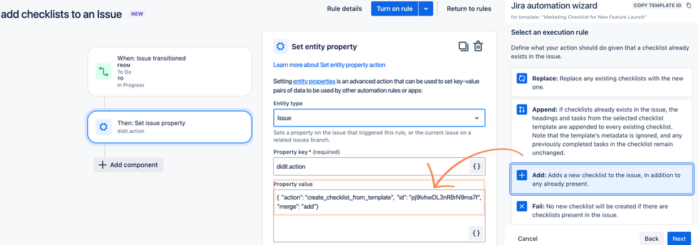 Add checklists with Jira Automation.png