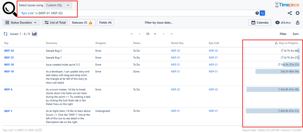 Status Duration Report wtih Epic Link.png
