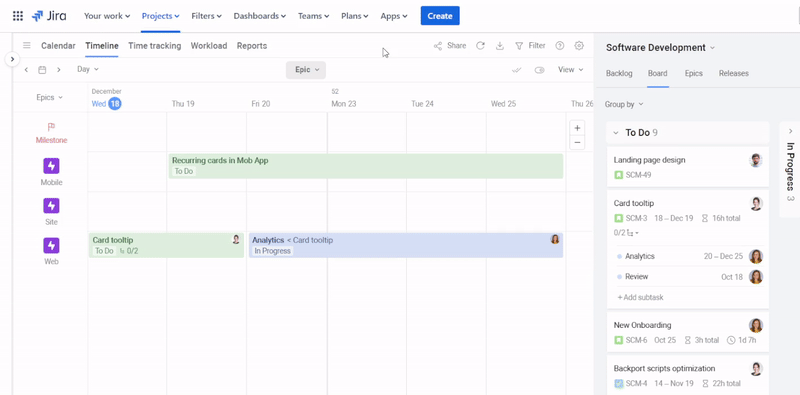 Jira-Timeline-Grouped-by-Epics.gif