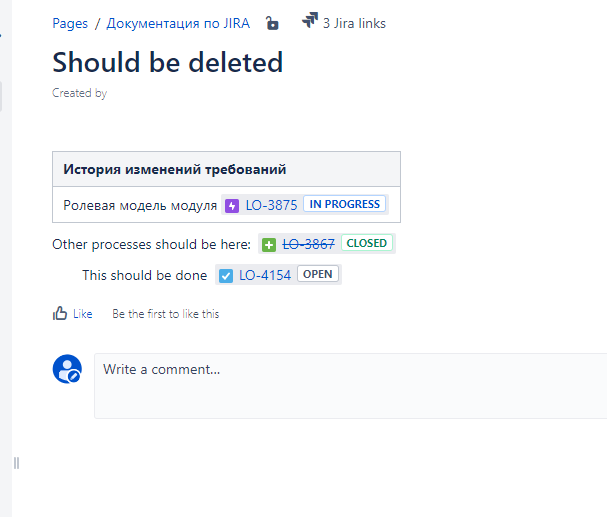 List of issues at Confluence page.png