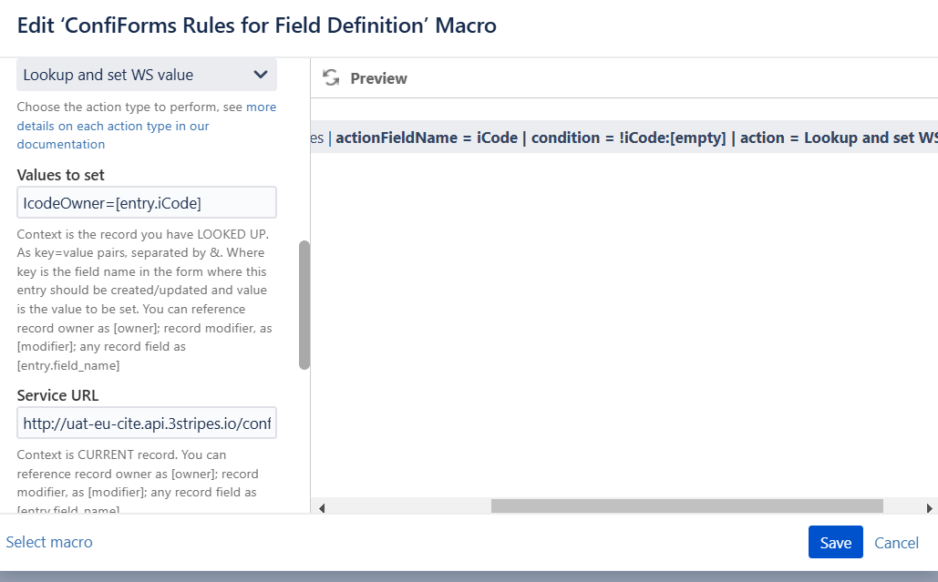 How to configure Webservice in confiform field and...