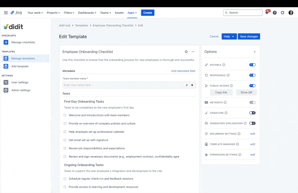 Add video descriptions in Didit Checklists for Jira and Confluence.gif