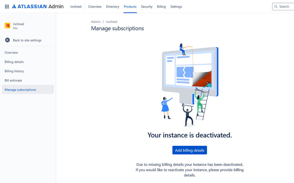 Screenshot 2025-03-11 at 16-25-10 Manage subscriptions - Billing - inclined - inclined - Atlassian Administration.png