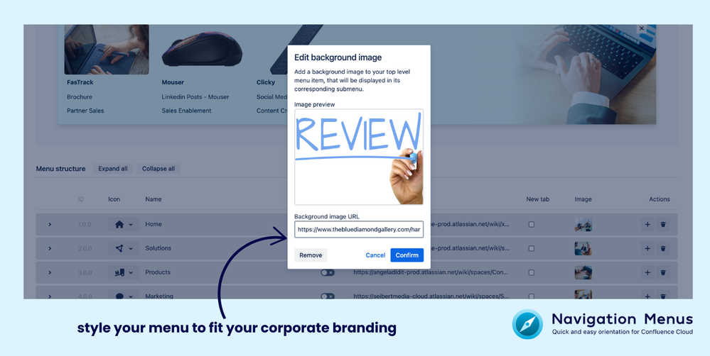 Changing the background image for a menu item.png