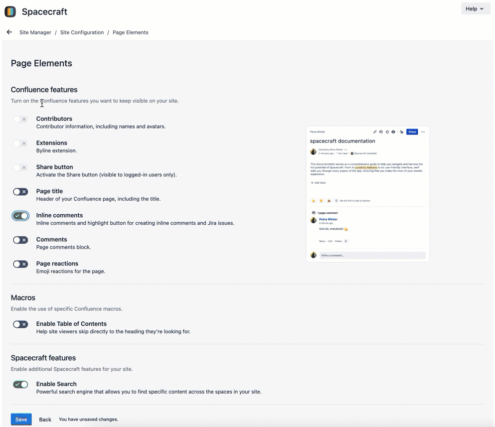 Page Elements Module to hide native ocnfluence elements.gif