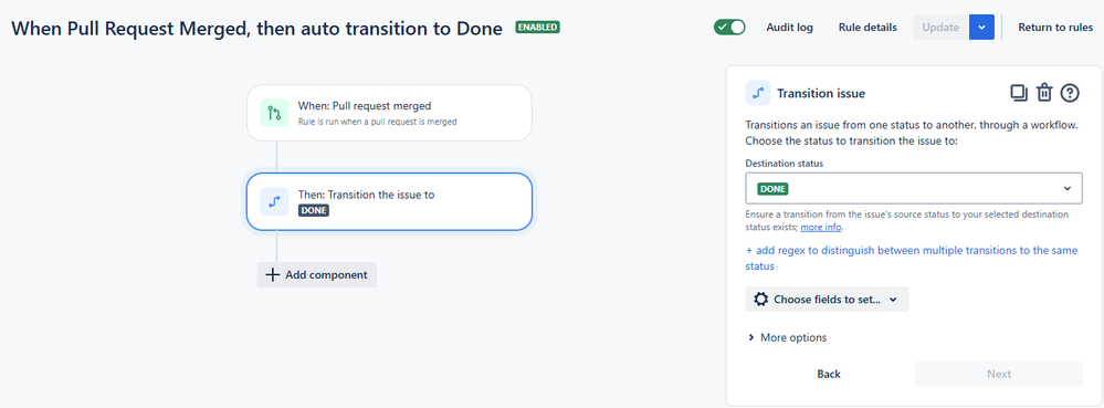 PR is merged then auto transition image.png