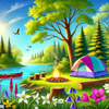 DALL·E 2025-04-07 09.57.19 - Animated style illustration of a camping site in Wisconsin during spring.png