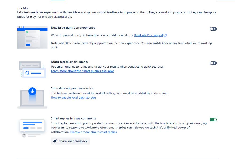 Jira Labs - sandbox no new navigation option.jpg