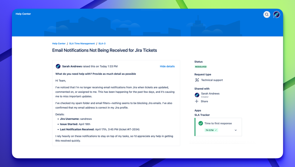 SLA on the customer portal.png