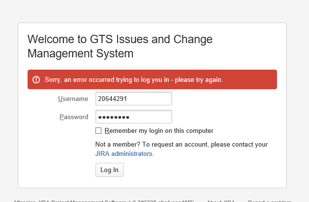 login attempts getting failed 2 or 3 times in jira