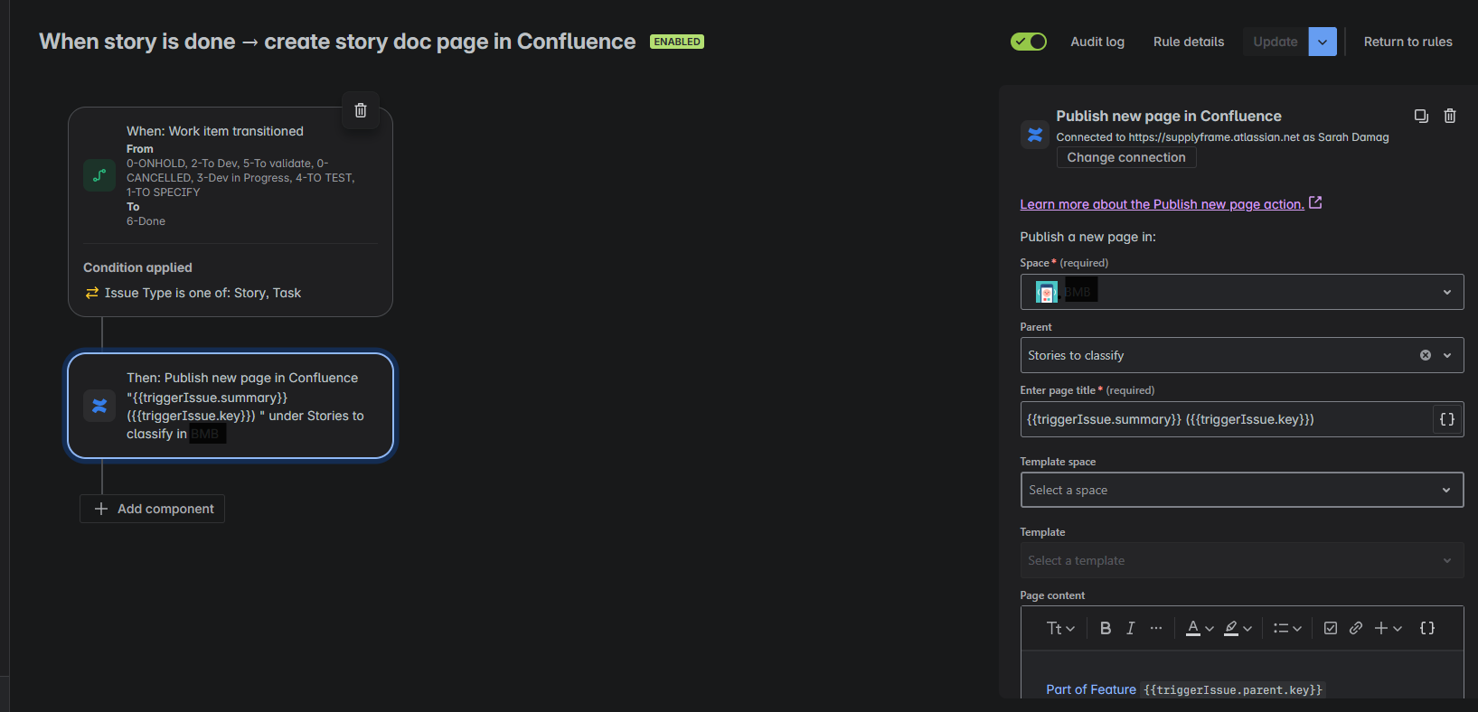 Confluence page created from Jira issue is CSS cas...
