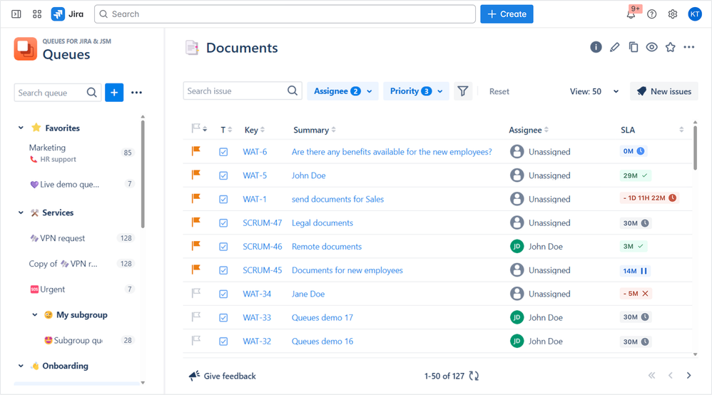 SLAs in queues for Jira & JSM.png