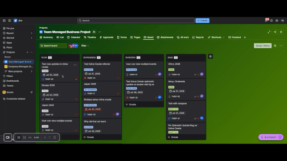 Board - Team Managed Business Project - Jira - 22 July 2025.gif