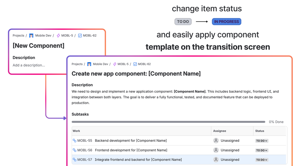 Auto-complete values in created issues with Issue Templates Agent.png