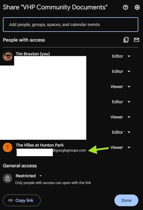 Google Group Set as Viewer of all Community Documents.jpg
