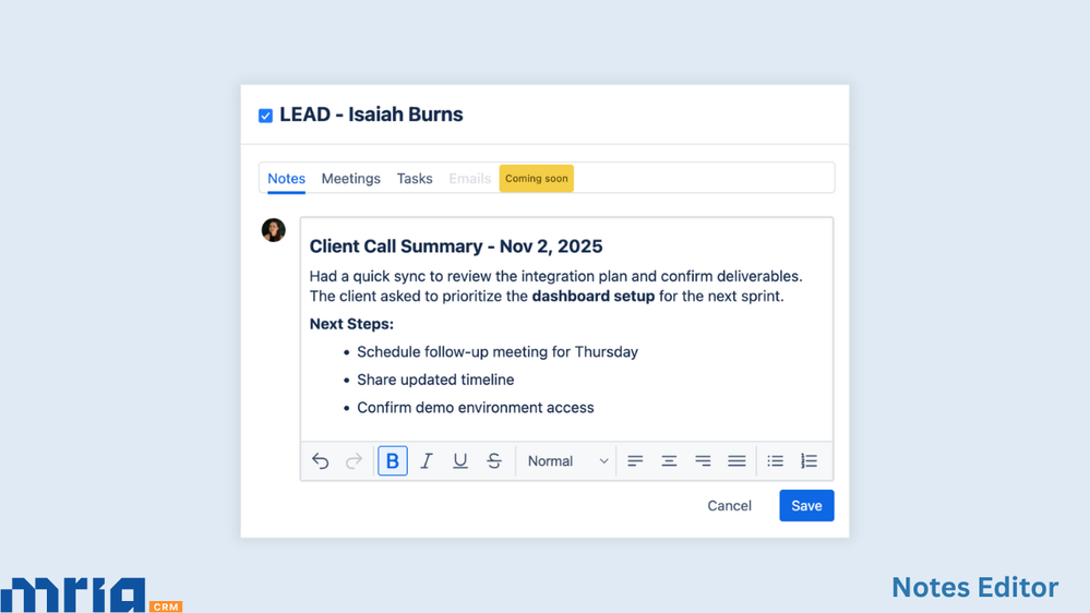 Notes Editor - Mria CRM.png