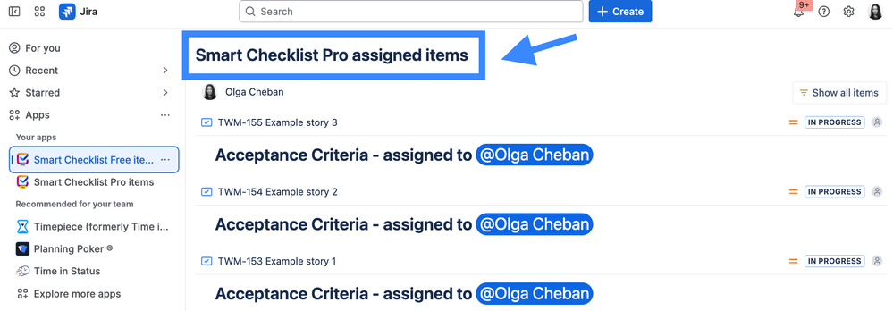 Smart Checklist for Jira - acceptance criteria checklist .png