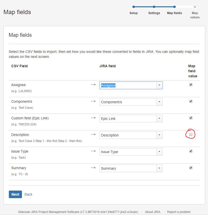 no check in MAP field value allowed  carriage return.JPG