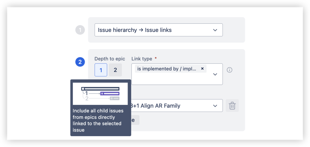 Issue hierarchies built on issue links and Epics.png