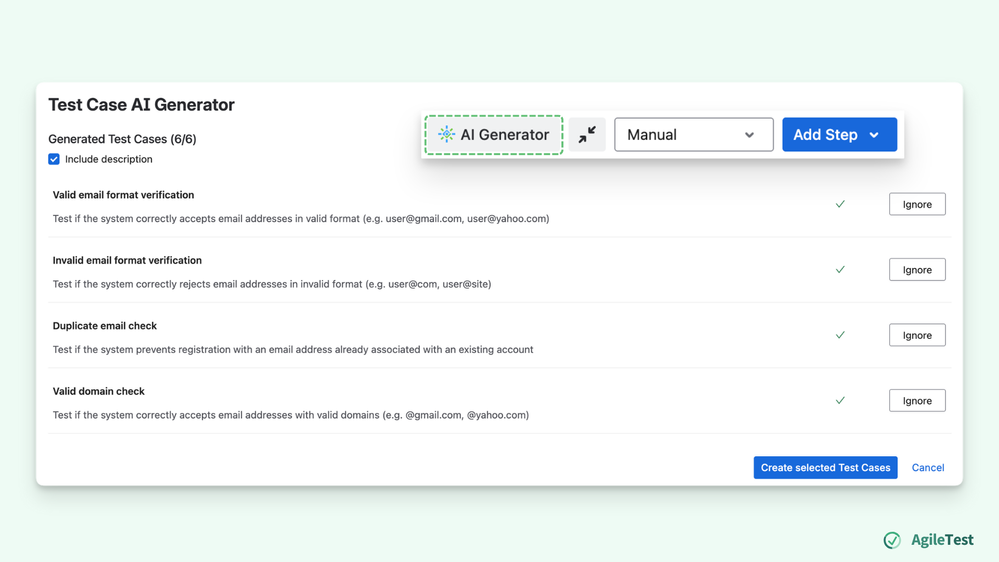 AI Capabilities  - AgileTest AI Generate Test Case.png
