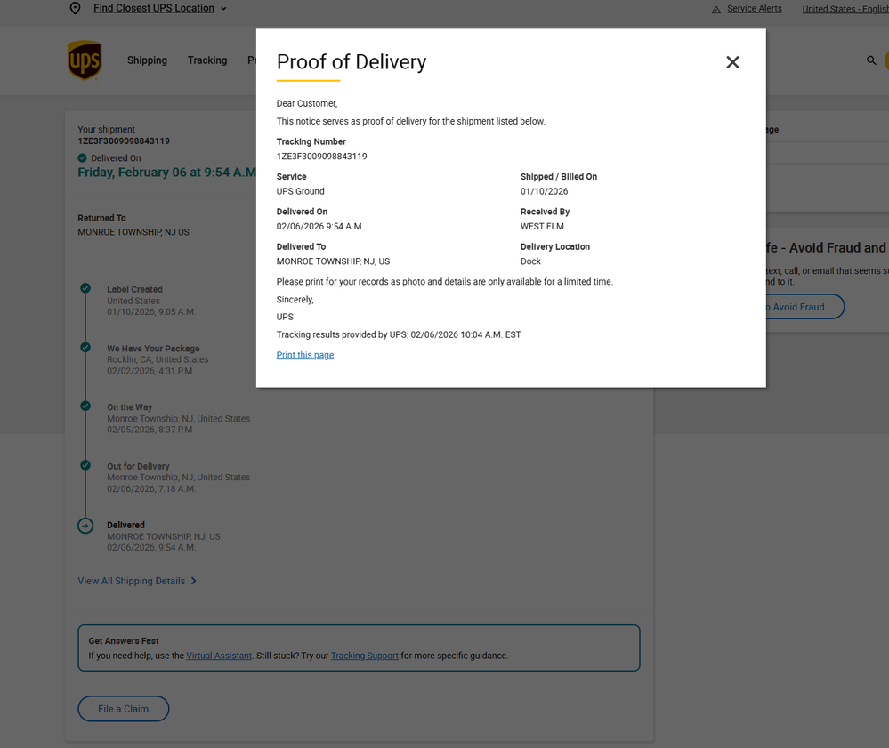 Williams sonoma proof of return .png