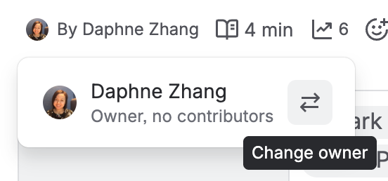 Confluence page byline with author popup open.png