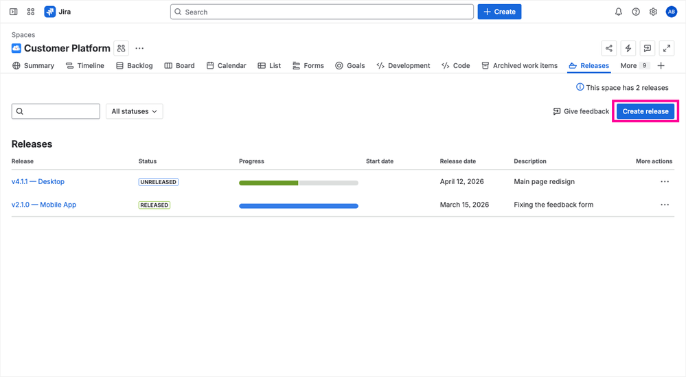 Open the Releases tab.png
