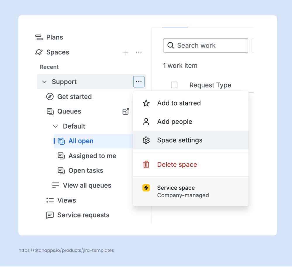 2 - JSM project sidebar with Space Settings for automation rules.jpg