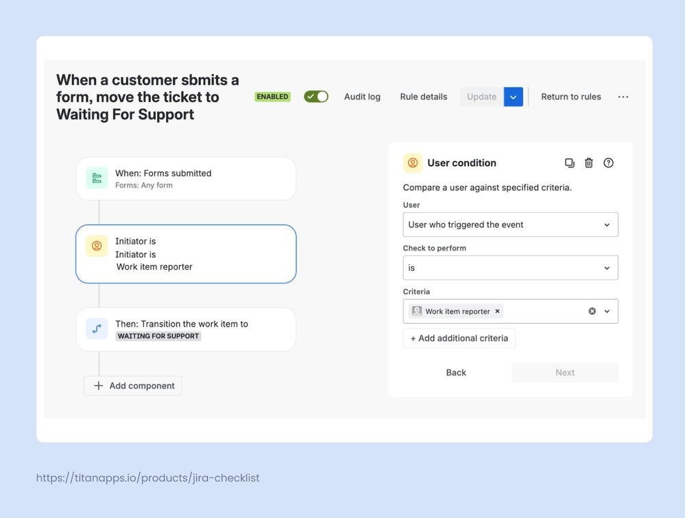 3 - Automation rule that moves a ticket to Waiting For Support on form submission.jpg