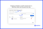 Assigning a template to a specific request type in a JSM Portal, rather than the parent issue type.png