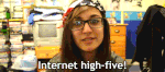 high five girl GIF.gif