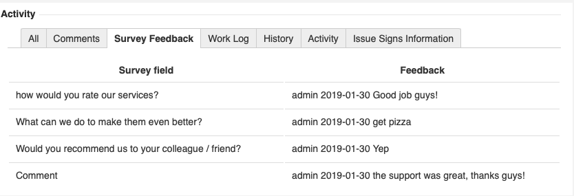 View the survey feedback in the context of the ticket with surveys for service desk.png