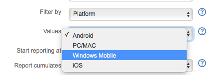 3.1 of Agile Reports lets you filter by any global custom field of the single select type..png