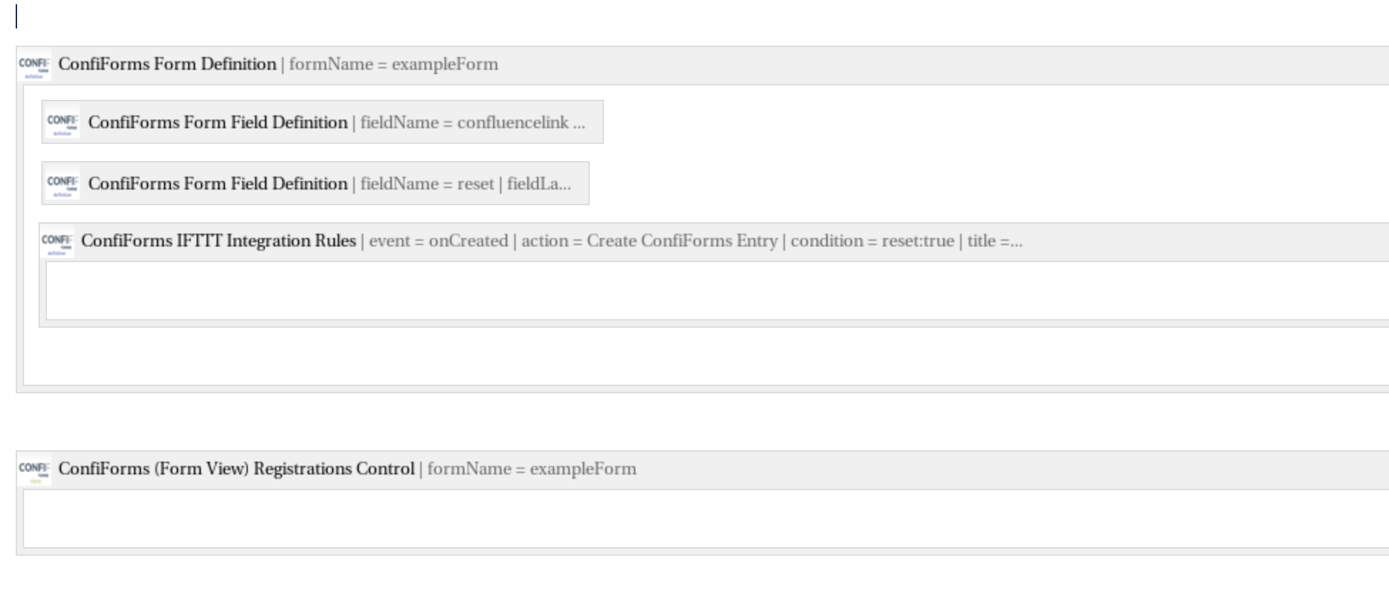 Reset values of hidden fields in Confiforms datase...